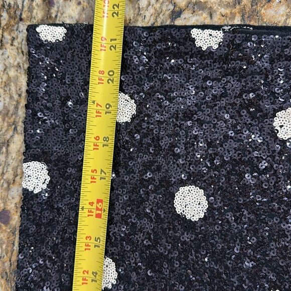 J. Crew Cotton Sequin Polka Dot Top Blouse Black White Size XS - Picture 11 of 11